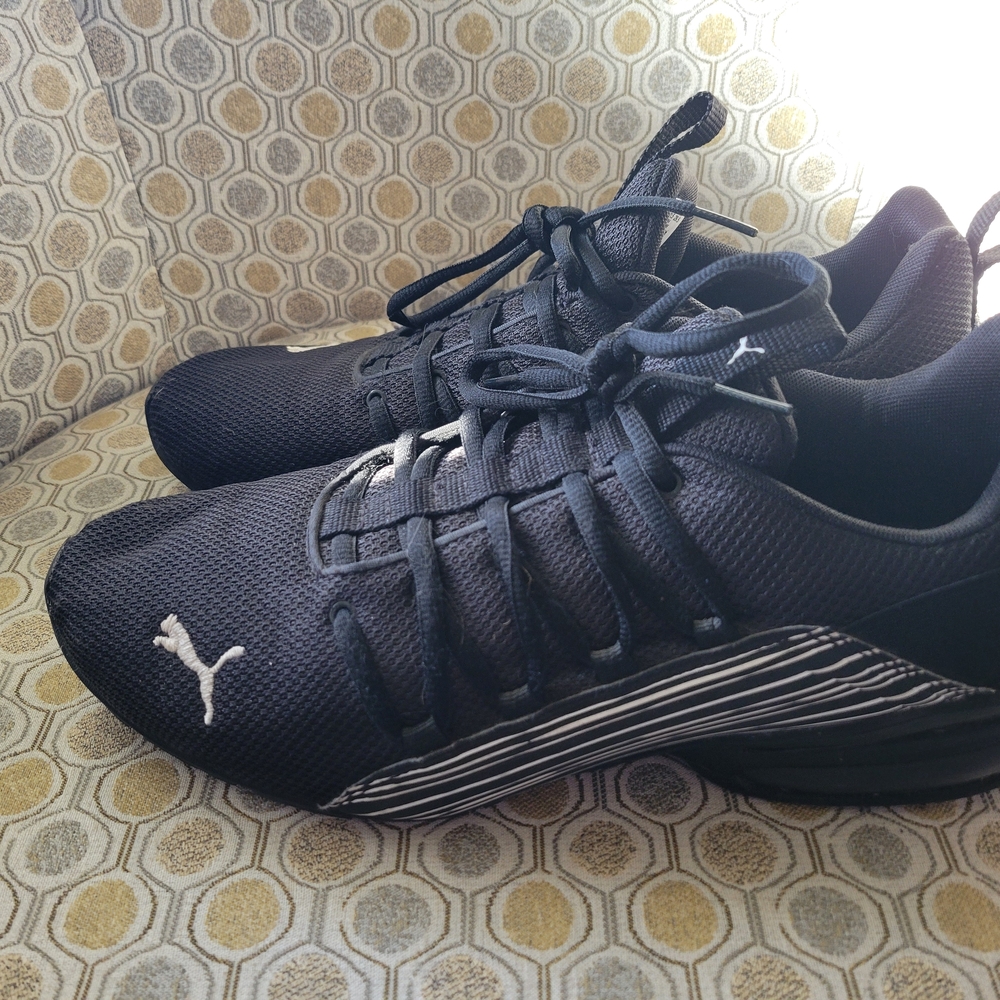 Puma Black Athletic Shoes with White Details